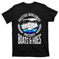 Boats And Hoes Funny Adult Humor Pontoon Party Gift T-Shirt