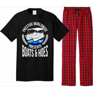 Boats And Hoes Funny Adult Humor Pontoon Party Gift Pajama Set