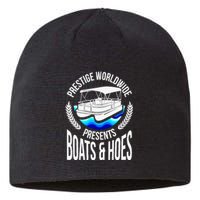 Boats And Hoes Funny Adult Humor Pontoon Party Gift Sustainable Beanie