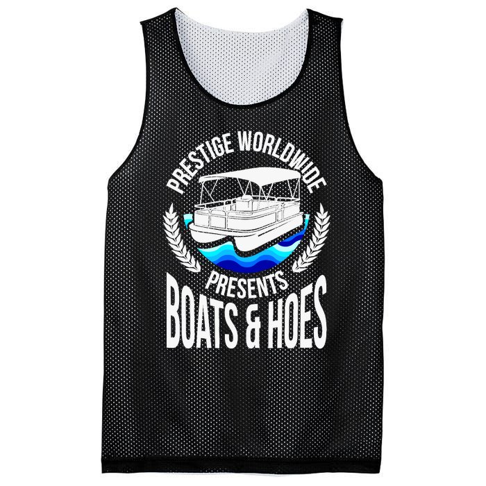 Boats And Hoes Funny Adult Humor Pontoon Party Gift Mesh Reversible Basketball Jersey Tank