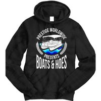 Boats And Hoes Funny Adult Humor Pontoon Party Gift Tie Dye Hoodie