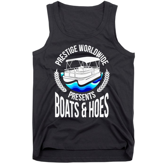 Boats And Hoes Funny Adult Humor Pontoon Party Gift Tank Top