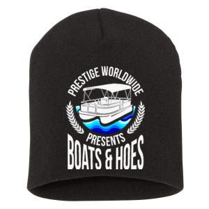 Boats And Hoes Funny Adult Humor Pontoon Party Gift Short Acrylic Beanie