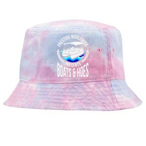 Boats And Hoes Funny Adult Humor Pontoon Party Gift Tie-Dyed Bucket Hat