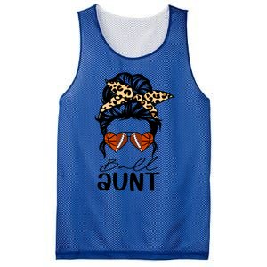 Ball Aunt Heart Messy Bun Football Basketball Aunt Gift Mesh Reversible Basketball Jersey Tank