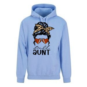 Ball Aunt Heart Messy Bun Football Basketball Aunt Gift Unisex Surf Hoodie