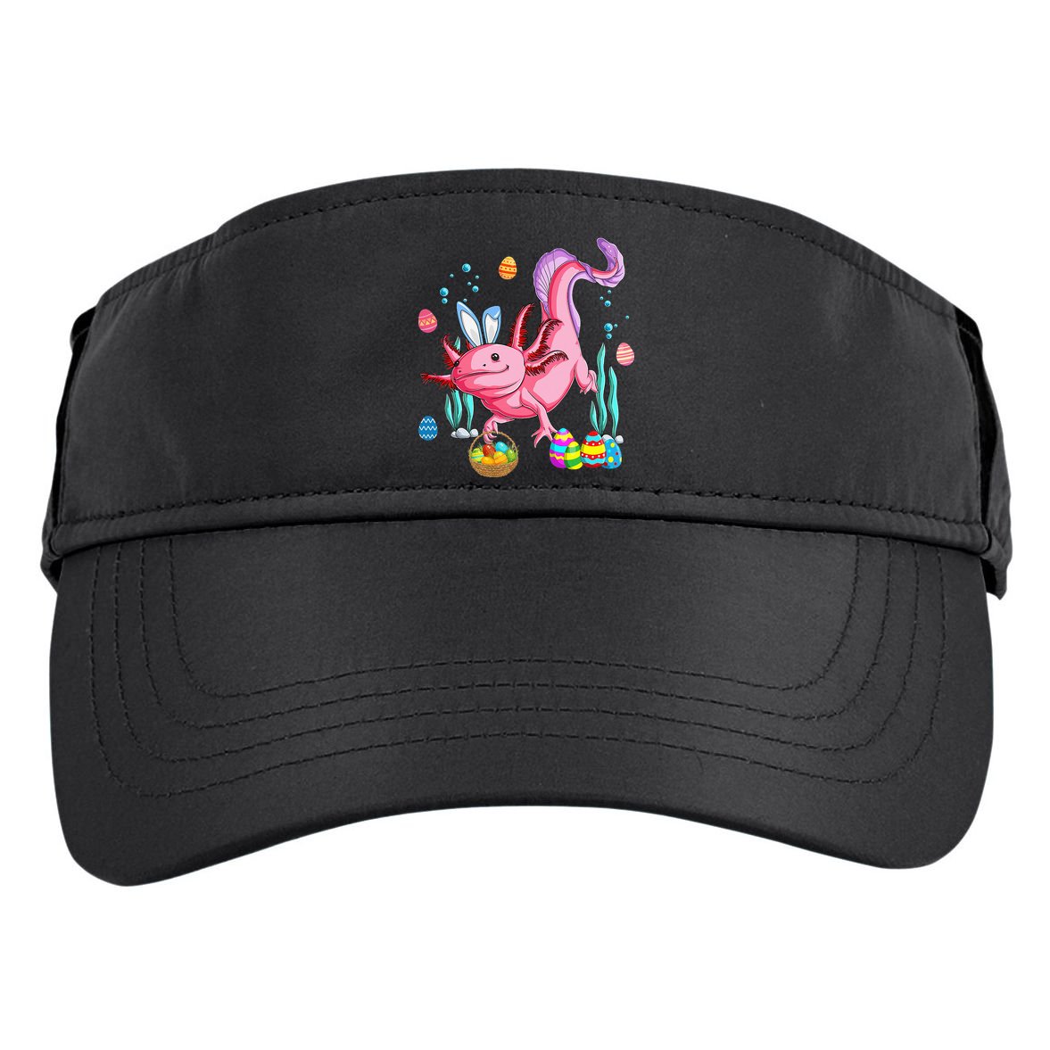 Bunny Axolotl Hunting Easter Eggs Basket Adult Drive Performance Visor