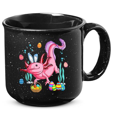 Bunny Axolotl Hunting Easter Eggs Basket 15oz Campfire Ceramic Mug