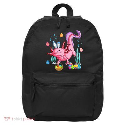 Bunny Axolotl Hunting Easter Eggs Basket 16 in Basic Backpack