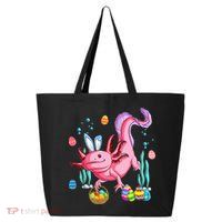 Bunny Axolotl Hunting Easter Eggs Basket 25L Jumbo Tote