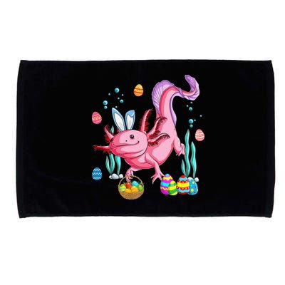 Bunny Axolotl Hunting Easter Eggs Basket Microfiber Hand Towel