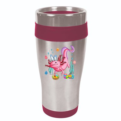 Bunny Axolotl Hunting Easter Eggs Basket 16oz Travel Tumbler