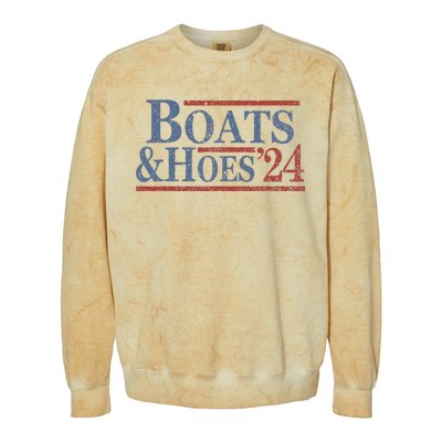 Boats And Hoes 2024 Election Colorblast Crewneck Sweatshirt