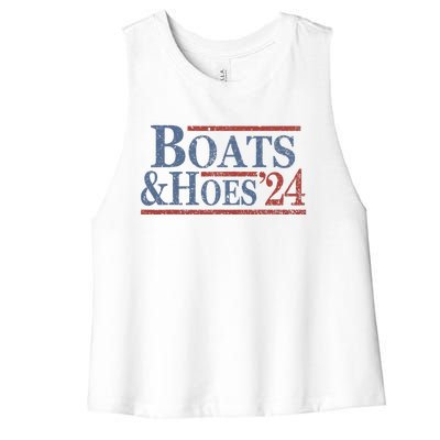 Boats And Hoes 2024 Election Women's Racerback Cropped Tank