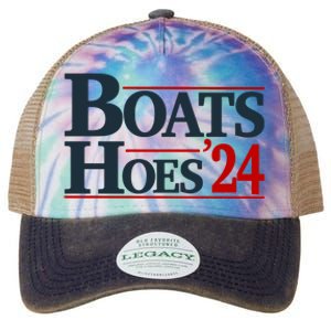 Boats And Hoes 2024 Election Funny Legacy Tie Dye Trucker Hat