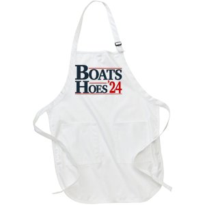 Boats And Hoes 2024 Election Funny Full-Length Apron With Pockets