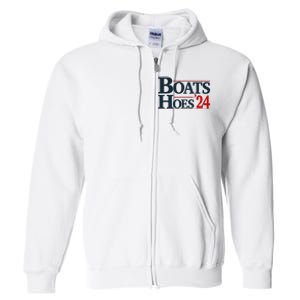 Boats And Hoes 2024 Election Funny Full Zip Hoodie