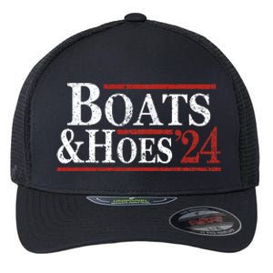 Boats And Hoes 2024 Funny Summer Beach Vacation Flexfit Unipanel Trucker Cap