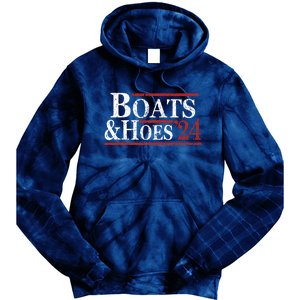 Boats And Hoes 2024 Funny Summer Beach Vacation Tie Dye Hoodie