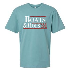 Boats And Hoes 2024 Funny Summer Beach Vacation Sueded Cloud Jersey T-Shirt