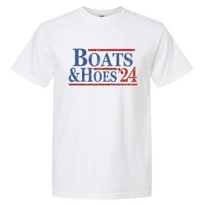 Boats And Hoes 2024 Funny Summer Beach Vacation Garment-Dyed Heavyweight T-Shirt