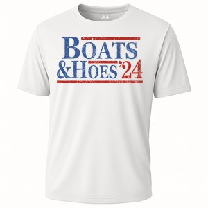 Boats And Hoes 2024 Funny Summer Beach Vacation Cooling Performance Crew T-Shirt