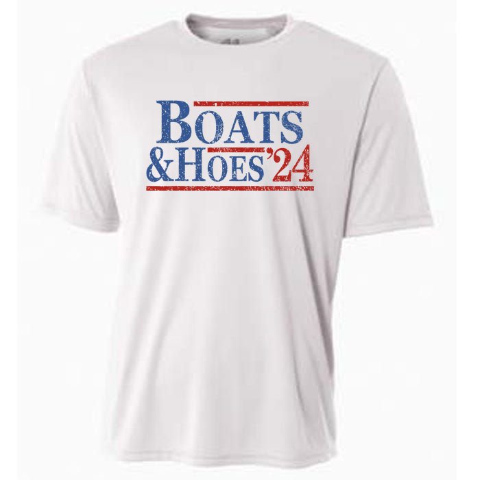 Boats And Hoes 2024 Funny Summer Beach Vacation Cooling Performance Crew T-Shirt