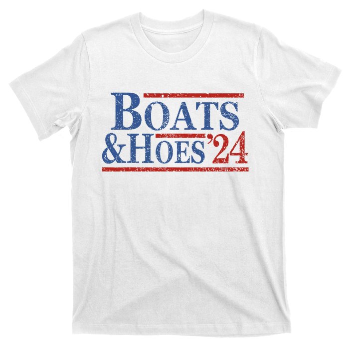 Boats And Hoes 2024 Funny Summer Beach Vacation T-Shirt