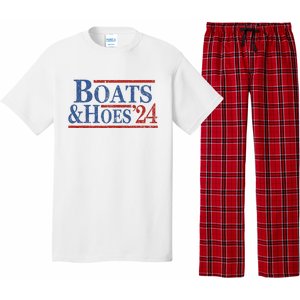 Boats And Hoes 2024 Funny Summer Beach Vacation Pajama Set