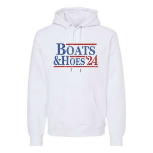 Boats And Hoes 2024 Funny Summer Beach Vacation Premium Hoodie