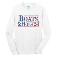 Boats And Hoes 2024 Funny Summer Beach Vacation Tall Long Sleeve T-Shirt