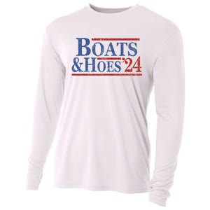 Boats And Hoes 2024 Funny Summer Beach Vacation Cooling Performance Long Sleeve Crew