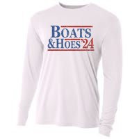 Boats And Hoes 2024 Funny Summer Beach Vacation Cooling Performance Long Sleeve Crew