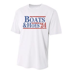 Boats And Hoes 2024 Funny Summer Beach Vacation Performance Sprint T-Shirt