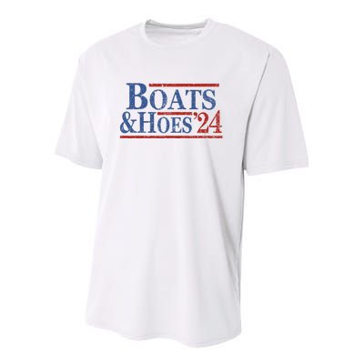 Boats And Hoes 2024 Funny Summer Beach Vacation Youth Performance Sprint T-Shirt