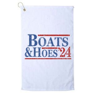 Boats And Hoes 2024 Funny Summer Beach Vacation Platinum Collection Golf Towel