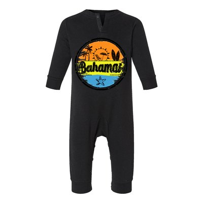 Bahamas Retro Circle Infant Fleece One Piece