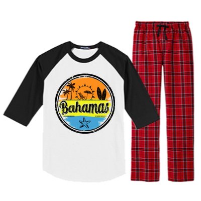 Bahamas Retro Circle Raglan Sleeve Pajama Set