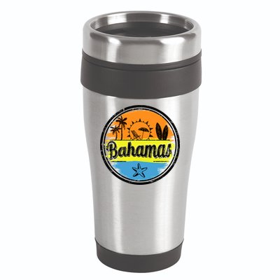 Bahamas Retro Circle 16oz Travel Tumbler
