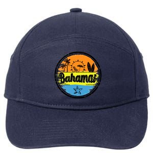 Bahamas Retro Circle 7-Panel Snapback Hat