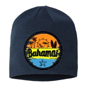 Bahamas Retro Circle Sustainable Beanie