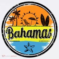 Bahamas Retro Circle Button