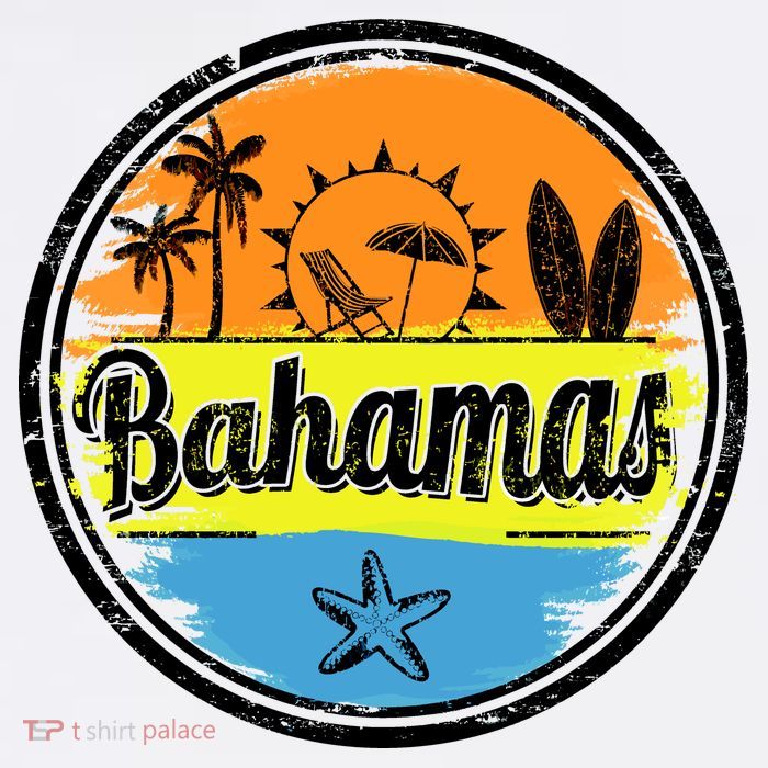 Bahamas Retro Circle Button