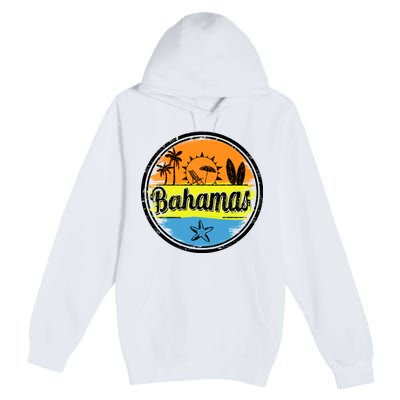 Bahamas Retro Circle Premium Pullover Hoodie