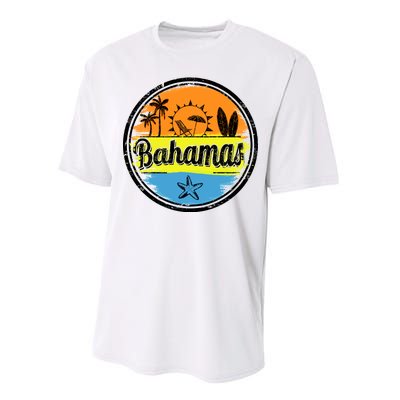 Bahamas Retro Circle Performance Sprint T-Shirt