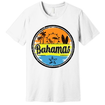 Bahamas Retro Circle Premium T-Shirt