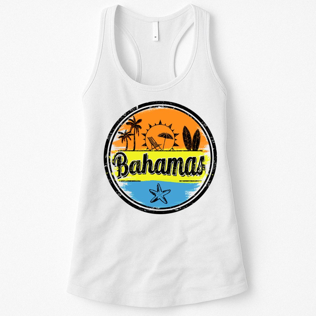 Bahamas Retro Circle Womens Tank Top