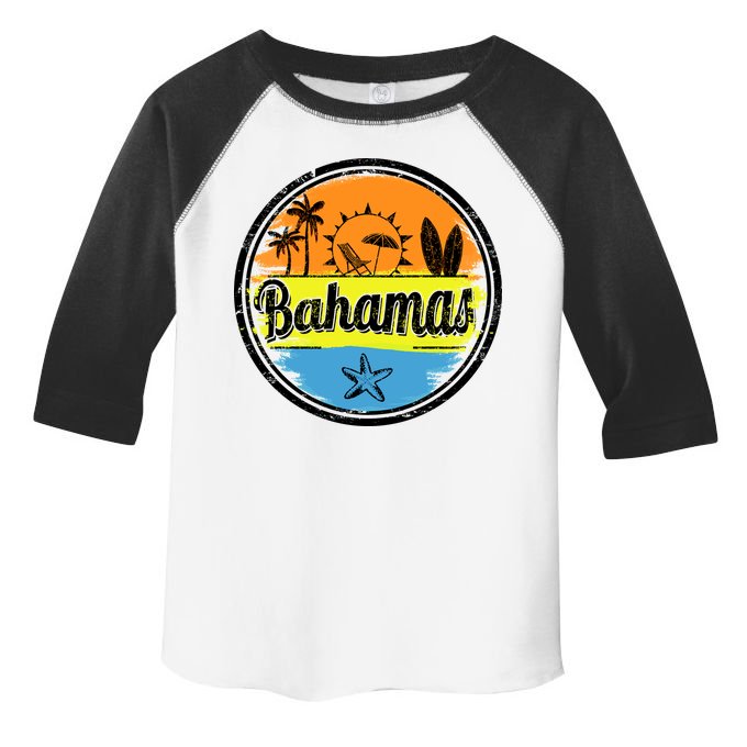 Bahamas Retro Circle Toddler Fine Jersey T-Shirt