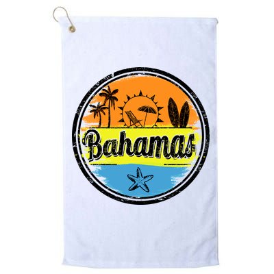 Bahamas Retro Circle Golf Towel