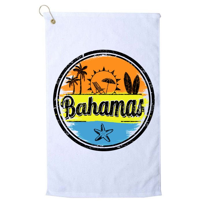 Bahamas Retro Circle Golf Towel